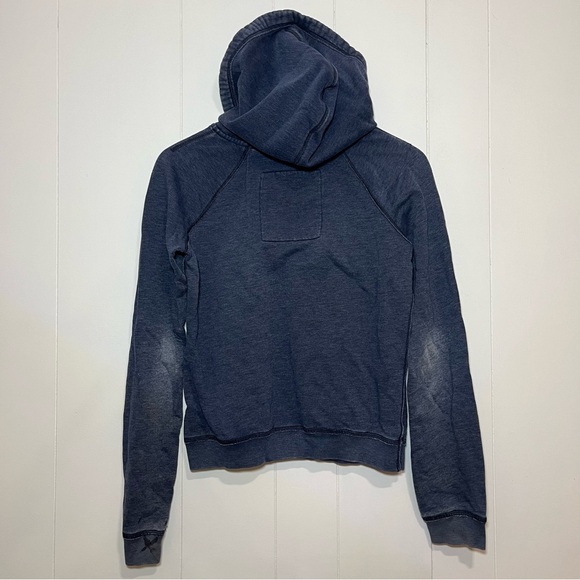 Hollister SoCal Logo Navy Hoodie Medium TRUE Y2K 2000s Pullover - Picture 4 of 6